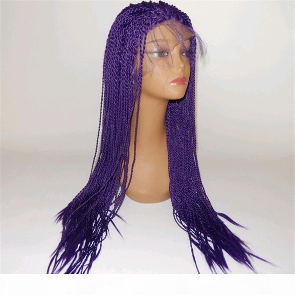 fashion 28 inch long pre braided box braids heat resistant lace front synthetic wigs for black woman purple color cosplay wig
fashion 28 inch long pre braided box braids heat resistant lace front synthetic wigs for black woman purple color cosplay wig