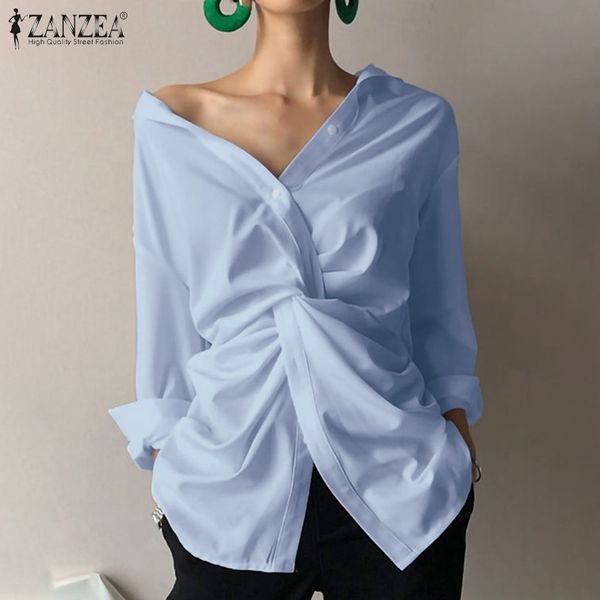 zanzea fashion asymmetrical women's summer blouse casual long sleeve shirts female lapel blusas tunic plus size y200622, White
zanzea fashion asymmetrical women's summer blouse casual long sleeve shirts female lapel blusas tunic plus size y200622, White