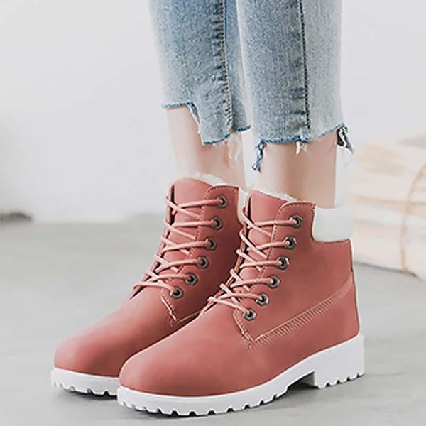 women's boots snow keep warm women's winter footwear low heel fluff female shoes female lace up lady casual shoes botas mujer, Black
women's boots snow keep warm women's winter footwear low heel fluff female shoes female lace up lady casual shoes botas mujer, Black