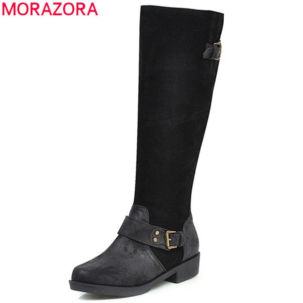 morazora 2020 new arrival women knee high boots buckle zipper autumn winter knight boots simple vintage casual shoes ladies 1026, Black
morazora 2020 new arrival women knee high boots buckle zipper autumn winter knight boots simple vintage casual shoes ladies 1026, Black