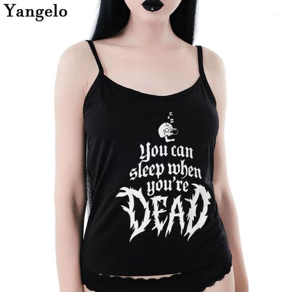 yangelo dark gothic women shirt 2020 new dead sleepy sleep letter print sleeveless black clothing punk female summer skull 1, White
yangelo dark gothic women shirt 2020 new dead sleepy sleep letter print sleeveless black clothing punk female summer skull 1, White