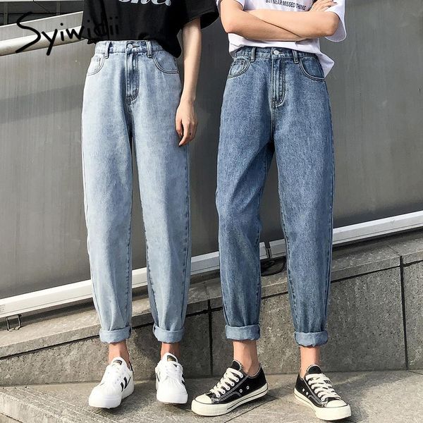 high waist jeans woman plus size street style elastic waist denim pants cotton loose coated vintage washed boyfriend jeans 2020, Blue
high waist jeans woman plus size street style elastic waist denim pants cotton loose coated vintage washed boyfriend jeans 2020, Blue