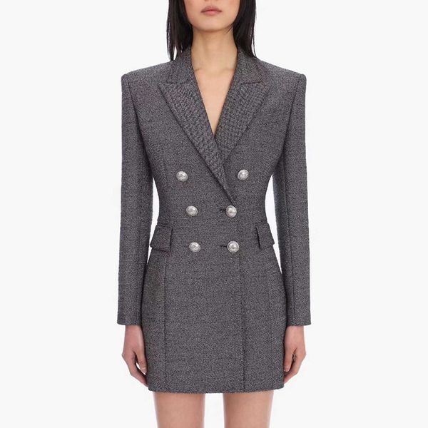 office lady gray long blazer women fashion temperament double breasted button buckle slim blazers suit jacket dress high quality, White;black
office lady gray long blazer women fashion temperament double breasted button buckle slim blazers suit jacket dress high quality, White;black