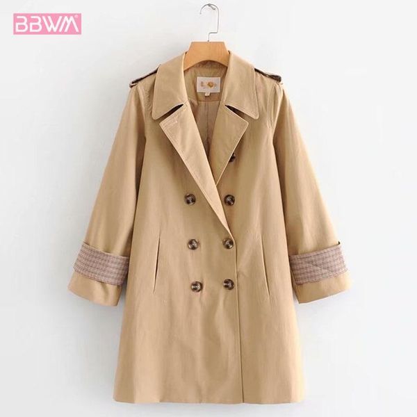 2020 winter new british style double-breasted long slim women's windbreaker wild asian chic lapel long sleeve female jacket, Tan;black
2020 winter new british style double-breasted long slim women's windbreaker wild asian chic lapel long sleeve female jacket, Tan;black