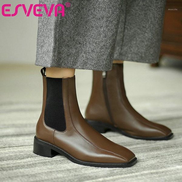 boots esveva 2021 elegant zipper square low heel pu+ leather ankle women shoes round toe platform size 34-401, Black
boots esveva 2021 elegant zipper square low heel pu+ leather ankle women shoes round toe platform size 34-401, Black