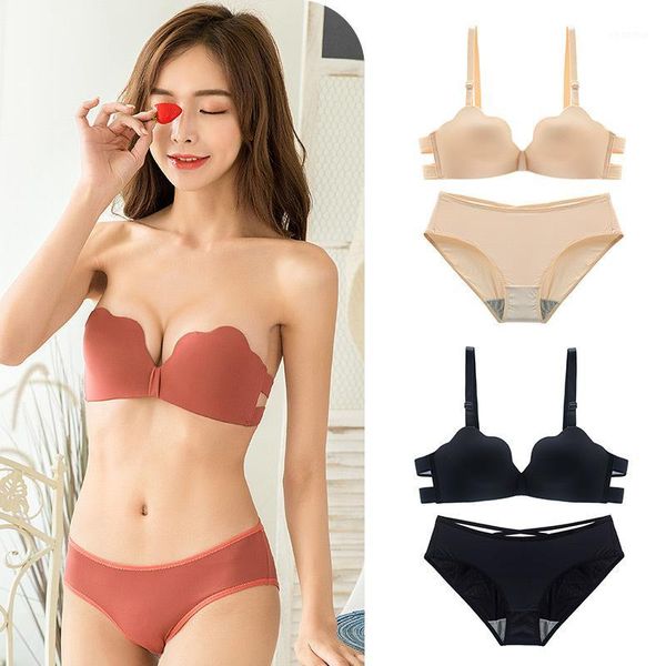 bras briefs set for women seamless panties strapless lingerie set wire push up bralette brassiere1, Red;black
bras briefs set for women seamless panties strapless lingerie set wire push up bralette brassiere1, Red;black