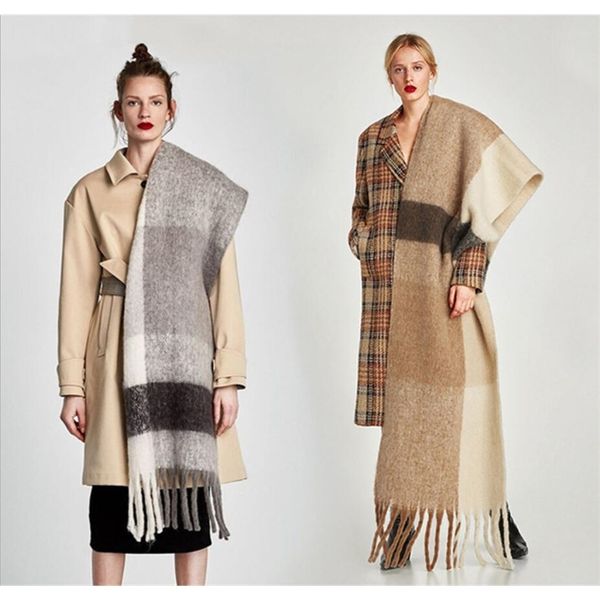 fashion cashmere women plaid scarf winter warm shawls and wraps bandana pashmina long tassel female foulard thick blanket 220114, Blue;gray
fashion cashmere women plaid scarf winter warm shawls and wraps bandana pashmina long tassel female foulard thick blanket 220114, Blue;gray