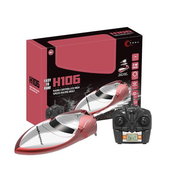 kuulee h106 28km/h high speed racing boat 2.4g 2ch 150m remote control distance mode switch self righting rc boat toy children
kuulee h106 28km/h high speed racing boat 2.4g 2ch 150m remote control distance mode switch self righting rc boat toy children