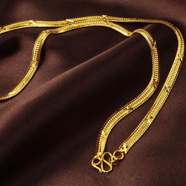 clavicle necklace yellow gold filled unique snake bone chain for mens womens jewelry, Silver
clavicle necklace yellow gold filled unique snake bone chain for mens womens jewelry, Silver