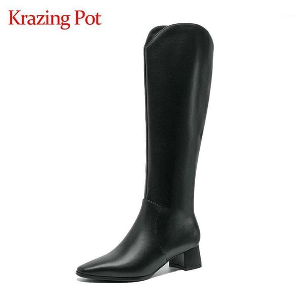 boots krazing pot split leather small square toe med heel western classic colors korean street pretty girls knee-high l711, Black
boots krazing pot split leather small square toe med heel western classic colors korean street pretty girls knee-high l711, Black