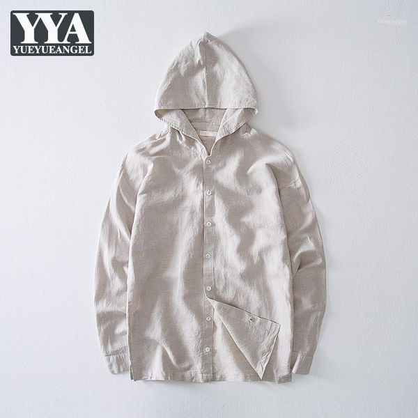 men's casual shirts mens linen long sleeve shirt collarless hooded cardigan harajuku loose fit solid simple male autumn button shirts1, White;black
men's casual shirts mens linen long sleeve shirt collarless hooded cardigan harajuku loose fit solid simple male autumn button shirts1, White;black