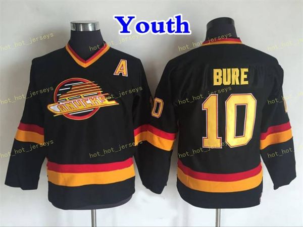 youth vancouver canucks hockey jersey 10 pavel bure shirt vintage ccm home black kids pavel bure stitched jerseys a patch, Black;red
youth vancouver canucks hockey jersey 10 pavel bure shirt vintage ccm home black kids pavel bure stitched jerseys a patch, Black;red