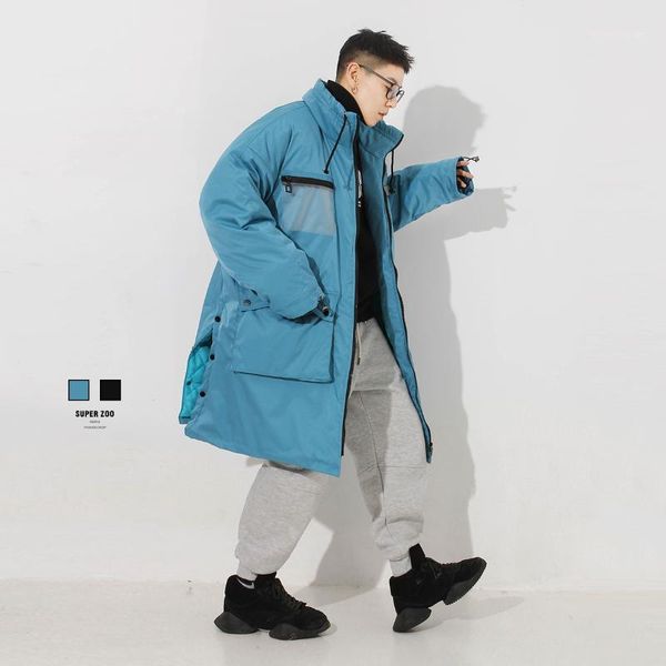 men's down & parkas korean zipper jacket men thicken polyester long loose casual patchwork fashion manteau homme hiver winter coat de50, Black
men's down & parkas korean zipper jacket men thicken polyester long loose casual patchwork fashion manteau homme hiver winter coat de50, Black