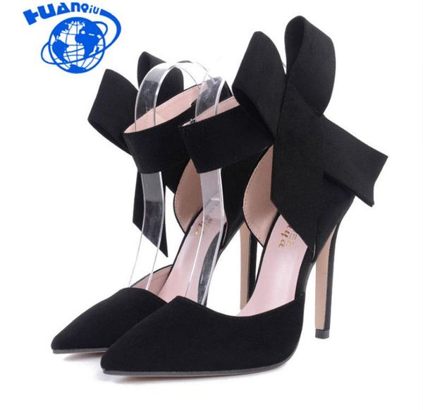 dress shoes huanqiu women bow tie pumps butterfly pointed stiletto woman high heels plus size wedding bowknot adble zll293, Black
dress shoes huanqiu women bow tie pumps butterfly pointed stiletto woman high heels plus size wedding bowknot adble zll293, Black