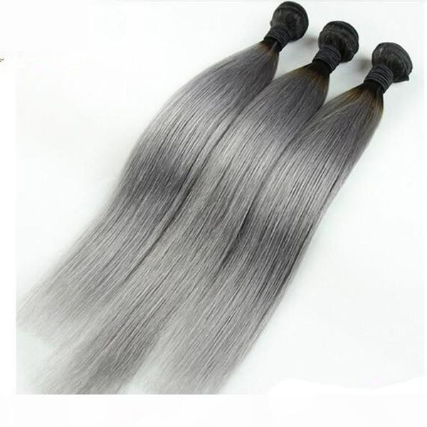 ombre silver grey human hair extensions two tone 1b grey brazilian peruvian malaysian indian cambodian virgin hair weave bundles, Black
ombre silver grey human hair extensions two tone 1b grey brazilian peruvian malaysian indian cambodian virgin hair weave bundles, Black