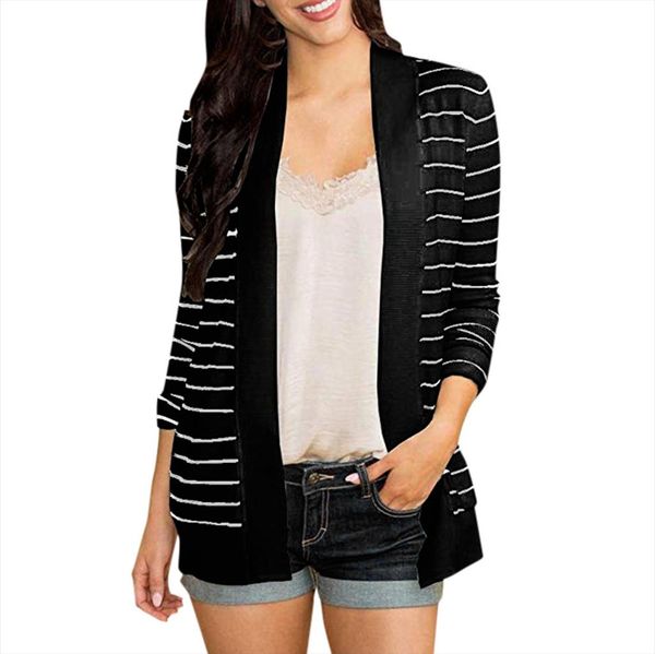 fashion autumn outerwear women long sleeve striped printed kimono cardigan long type casual elbow knitted sweater sd, White;black
fashion autumn outerwear women long sleeve striped printed kimono cardigan long type casual elbow knitted sweater sd, White;black