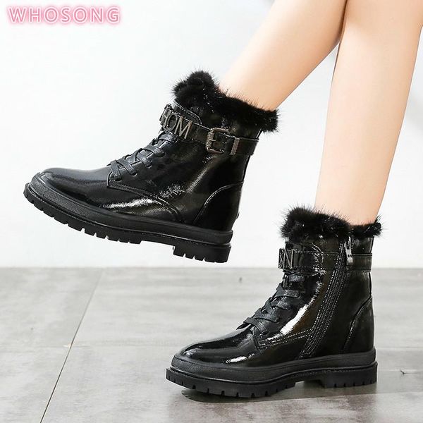 waterproof leather snow boots woman short boots mink hair 2020 women long plush warm shoes platforms heel footware buckle black
waterproof leather snow boots woman short boots mink hair 2020 women long plush warm shoes platforms heel footware buckle black