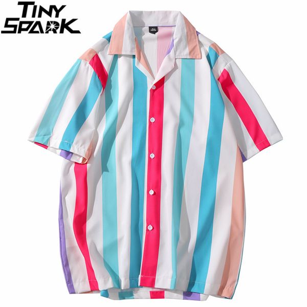 men hawaiian shirt hip hop streetwear white blue red stripe beach summer short sleeve kg-370, White;black
men hawaiian shirt hip hop streetwear white blue red stripe beach summer short sleeve kg-370, White;black