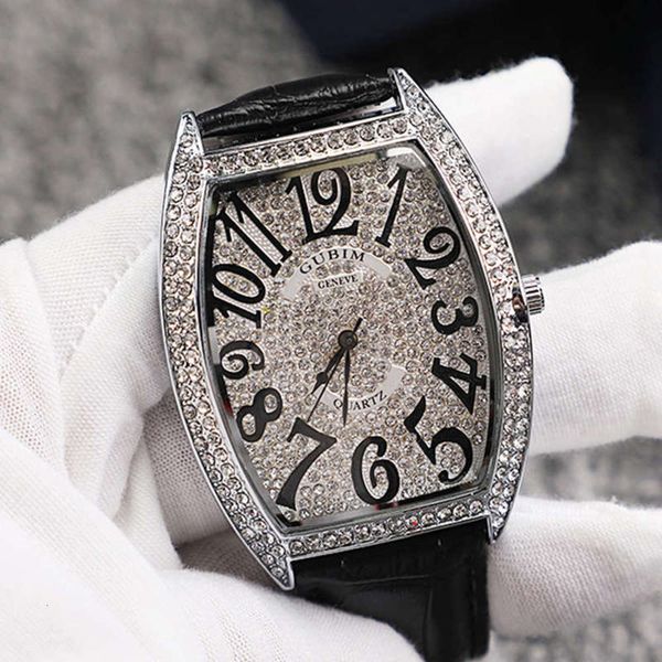 net red new men's watch fashion full diamond digital quartz wine barrel real belt watch 046i, Slivery;brown
net red new men's watch fashion full diamond digital quartz wine barrel real belt watch 046i, Slivery;brown