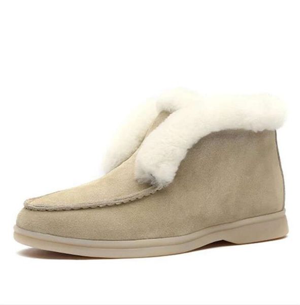 ankle boots cow-suede-leather boots natural-fur warm winter boots slip-on snow for women, Black
ankle boots cow-suede-leather boots natural-fur warm winter boots slip-on snow for women, Black
