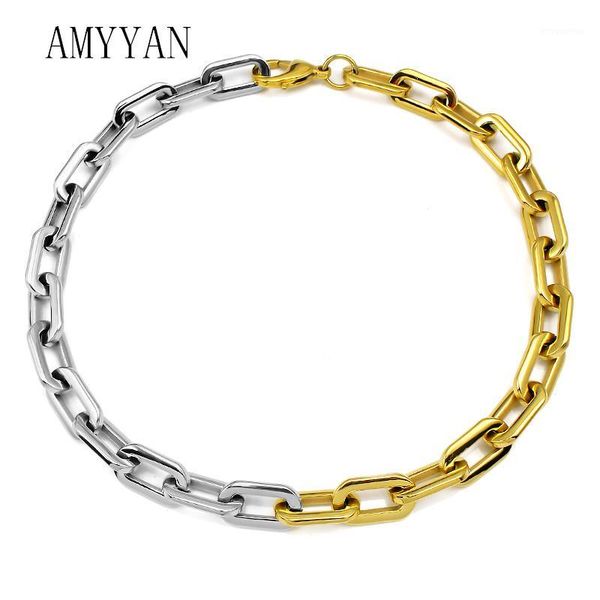 fashion classic necklace gold & silver color 316l stainless steel long statement necklace for men women thick chain link jewelry1, Golden;silver
fashion classic necklace gold & silver color 316l stainless steel long statement necklace for men women thick chain link jewelry1, Golden;silver