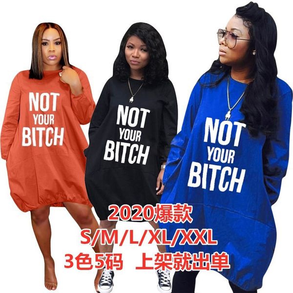 selling womens dresses new solid color long sleeve letter loose simple dress ing, Black;gray
selling womens dresses new solid color long sleeve letter loose simple dress ing, Black;gray