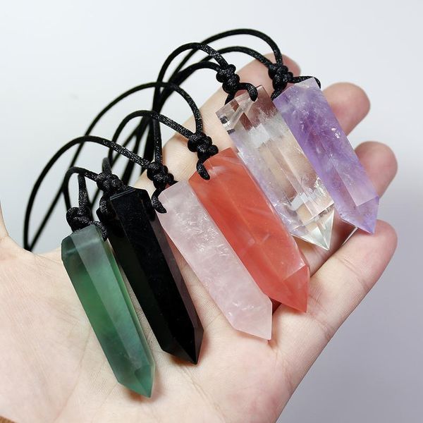 runyangshi 1pc healing crystal point chakra pendants hexagonal quartz crystals shape stone diy pendulum beads jllnaz, Black
runyangshi 1pc healing crystal point chakra pendants hexagonal quartz crystals shape stone diy pendulum beads jllnaz, Black