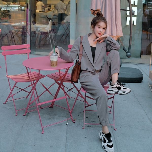 09zvz 2020 spring and autumn new korean set pants skirt coat gray women's suit coat small pleated skirt set harem pleated two-piece sty
09zvz 2020 spring and autumn new korean set pants skirt coat gray women's suit coat small pleated skirt set harem pleated two-piece sty