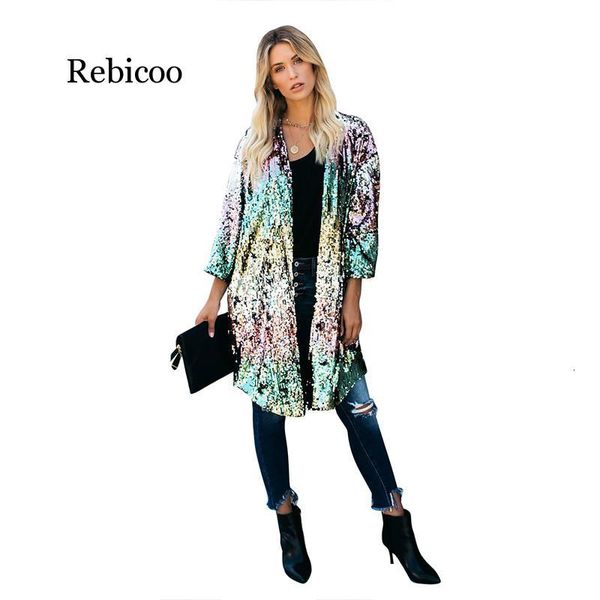 women's jackets autumn gradient sequined long women sleeve open stitch loose coats streetwear ladies outwear elegant cardigans, Black;brown
women's jackets autumn gradient sequined long women sleeve open stitch loose coats streetwear ladies outwear elegant cardigans, Black;brown