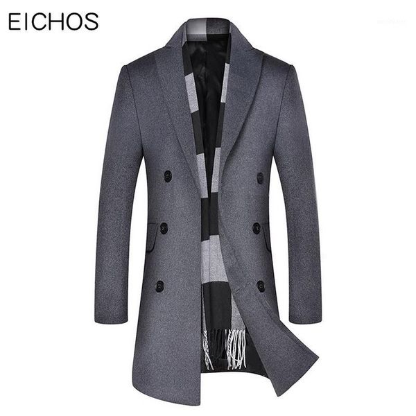 men's wool & blends 2021 winter long coat men fashion double breasted mens pea thick section slim fit business solid color woolen overc, Black
men's wool & blends 2021 winter long coat men fashion double breasted mens pea thick section slim fit business solid color woolen overc, Black