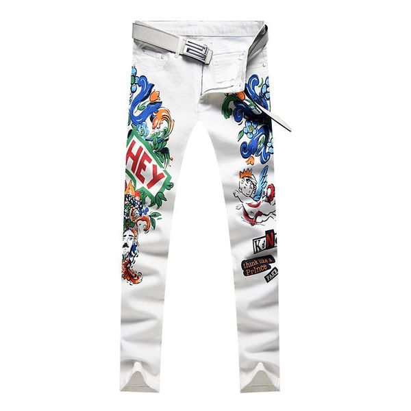 sokotoo men's colored flower printed white jeans fashion slim skinny letters angle painted stretch denim pants, Blue
sokotoo men's colored flower printed white jeans fashion slim skinny letters angle painted stretch denim pants, Blue