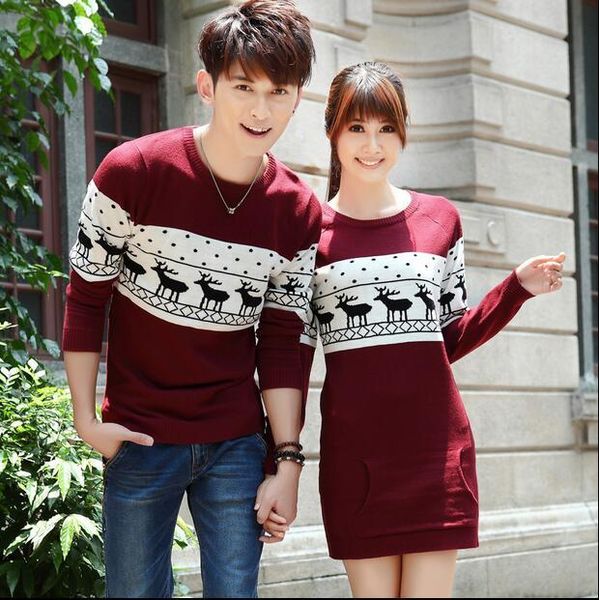 men's sweaters christmas sweater for men and women couples matching lovers couple deer, White;black
men's sweaters christmas sweater for men and women couples matching lovers couple deer, White;black