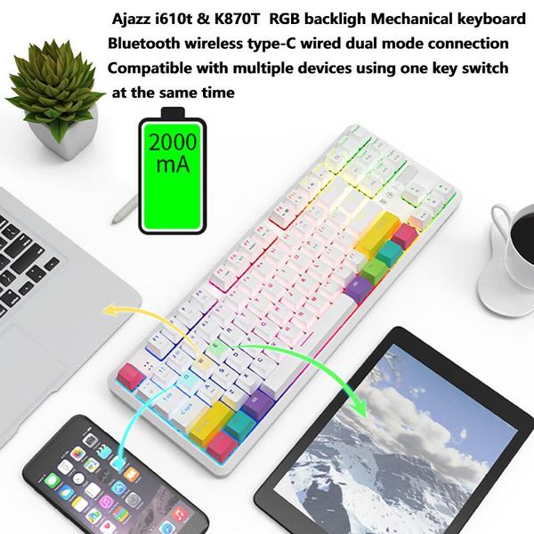 ajazz k870t bluetooth wireless mechanical keyboard rgb dual mode 87 key mobile phone tablet notebook game office mac / win dual
ajazz k870t bluetooth wireless mechanical keyboard rgb dual mode 87 key mobile phone tablet notebook game office mac / win dual