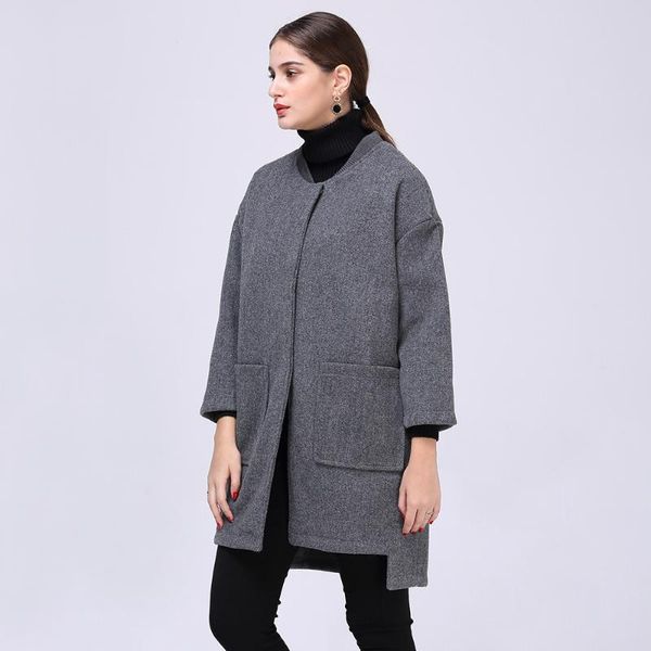 women's wool & blends pattern will code suit-dress high-end temperament long fund woolen loose coat autumn and winter overcoat woman jr, Black
women's wool & blends pattern will code suit-dress high-end temperament long fund woolen loose coat autumn and winter overcoat woman jr, Black