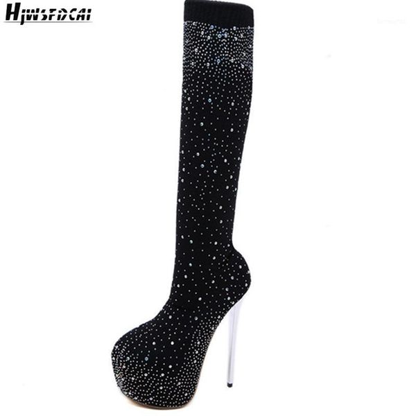 boots hjwsfdcai women stilettos high heels rhinestone mesh ladies platform over the knee stretch fabric wedding party shoe1, Black
boots hjwsfdcai women stilettos high heels rhinestone mesh ladies platform over the knee stretch fabric wedding party shoe1, Black