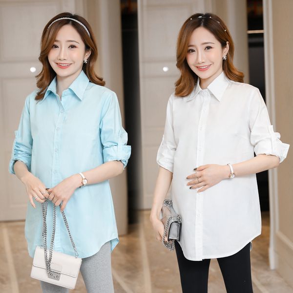 197# ol cotton maternity blouses formal work office shirts clothes for pregnant women spring summer pregnancy drop shipping lj201120, White
197# ol cotton maternity blouses formal work office shirts clothes for pregnant women spring summer pregnancy drop shipping lj201120, White