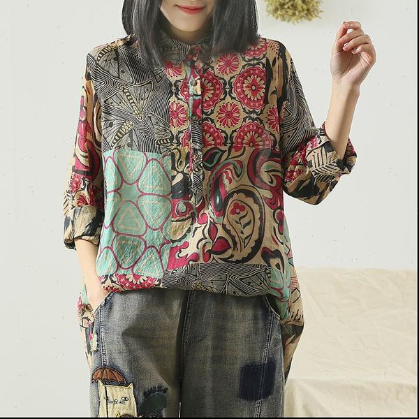 ethnic vintage style spring printed shirts long sleeved cotton and linen button casual blouses female loose camisas mujer, White
ethnic vintage style spring printed shirts long sleeved cotton and linen button casual blouses female loose camisas mujer, White