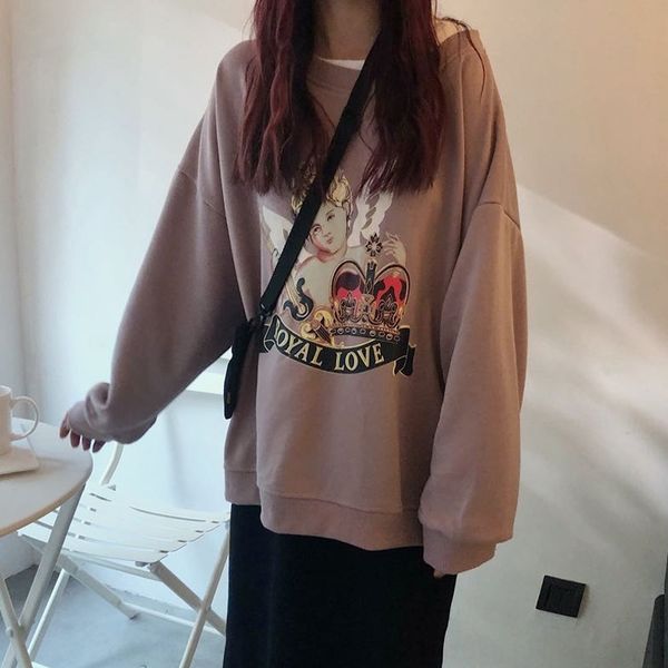 foreign style ancient sense personalized letter sweater printed long sleeve sweater women's autumn 2020 new fashion loose two piece top, Black
foreign style ancient sense personalized letter sweater printed long sleeve sweater women's autumn 2020 new fashion loose two piece top, Black
