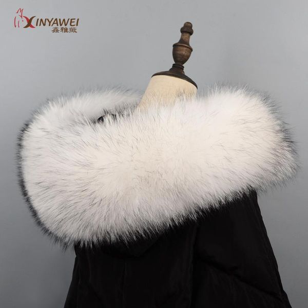 scarves natural fur collar 75cm winter real raccoon women men's coat hat accessories can be customized., Blue;gray
scarves natural fur collar 75cm winter real raccoon women men's coat hat accessories can be customized., Blue;gray