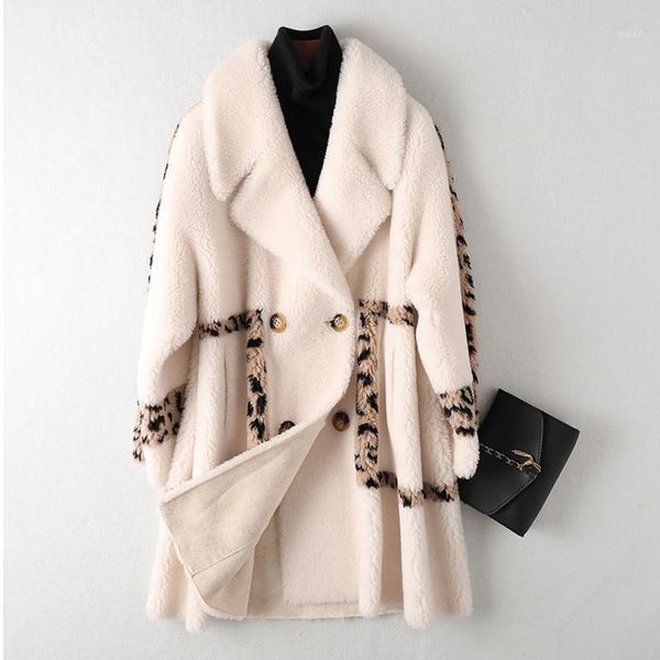 granular new style beige female velvet winter warm wool fall coat turn-down collar leopard mid-length stitching coats women1, Black
granular new style beige female velvet winter warm wool fall coat turn-down collar leopard mid-length stitching coats women1, Black