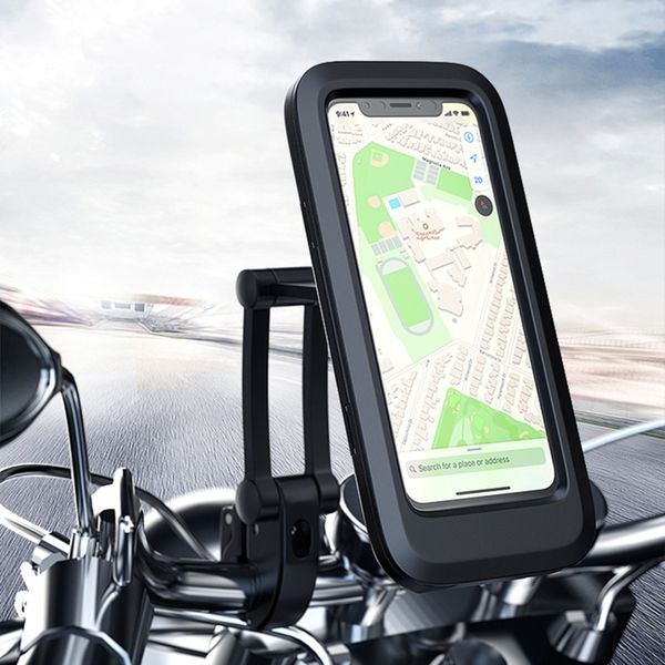 new design 360 rotation motorcycle bicycle scooter waterproof mobile phone holder gps handlebar clip long trip bike accessories 
new design 360 rotation motorcycle bicycle scooter waterproof mobile phone holder gps handlebar clip long trip bike accessories