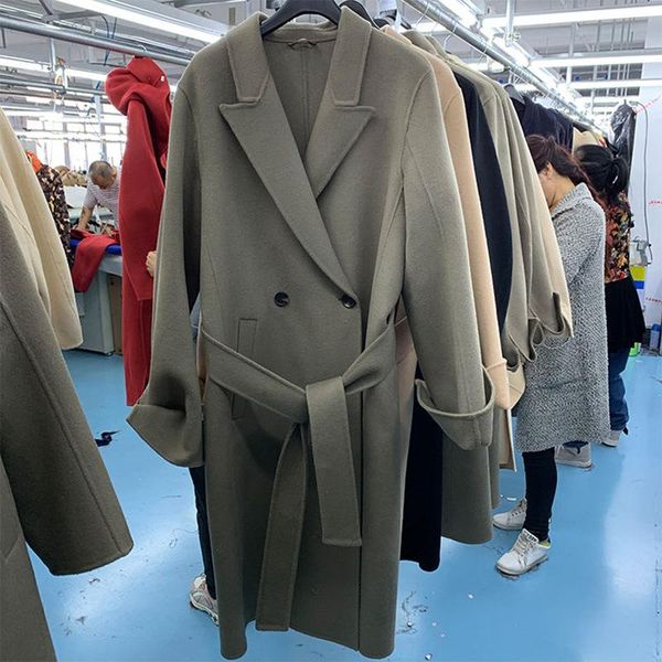 women's wool & blends cashmere coat for middle and long style loose large size with thin woolen in autumn winter 2021, Black
women's wool & blends cashmere coat for middle and long style loose large size with thin woolen in autumn winter 2021, Black