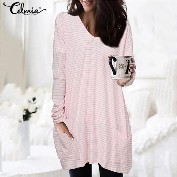 2020 fashion women vintage striped shirt celmia casual long sleeve blouses female v-neck loose tunic pockets office blusas 71, White
2020 fashion women vintage striped shirt celmia casual long sleeve blouses female v-neck loose tunic pockets office blusas 71, White
