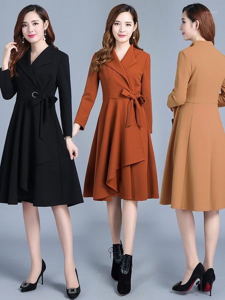 kmetram spring autumn jacket women trench coat female jacket elegant long coats and women korean outwear manteau femme my1, Tan;black
kmetram spring autumn jacket women trench coat female jacket elegant long coats and women korean outwear manteau femme my1, Tan;black