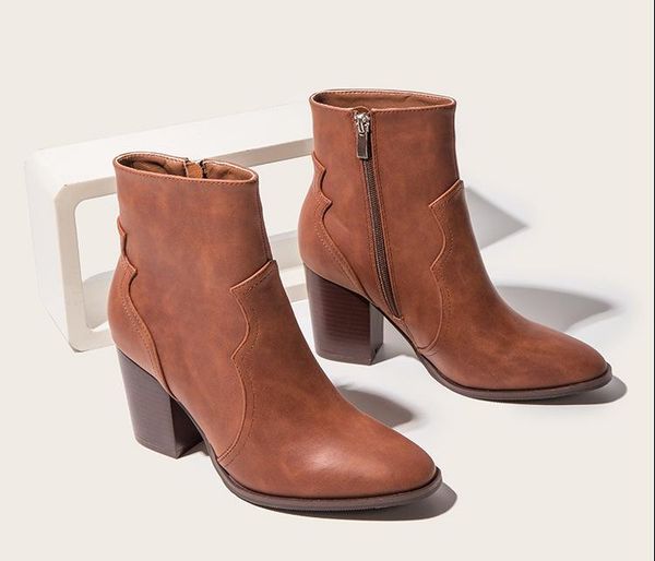 ankle boots for women pointed toe fashion shoes plush warm winter short boots zipper square heels comfortable lady shoes, Black
ankle boots for women pointed toe fashion shoes plush warm winter short boots zipper square heels comfortable lady shoes, Black
