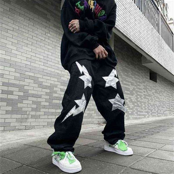 punk hip hop straat trend zilveren kleur lightning ster jeans mannen en vrouwen retro straight hiphop harajuku broek 0309, Blue
punk hip hop straat trend zilveren kleur lightning ster jeans mannen en vrouwen retro straight hiphop harajuku broek 0309, Blue