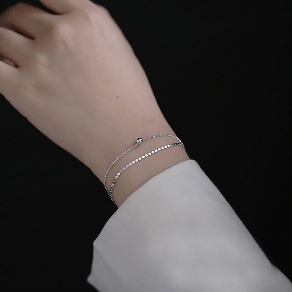 round double-layer for female students simple versatile bracelet jewelry bracelet small fresh hong kong style chain and hand accessories cno, Golden;silver
round double-layer for female students simple versatile bracelet jewelry bracelet small fresh hong kong style chain and hand accessories cno, Golden;silver