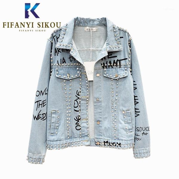 streetwear women denim jacket fashion rhinestone letter print jeans jacket loose washed jeans coat graffiti harajuku jackets1, Black;brown
streetwear women denim jacket fashion rhinestone letter print jeans jacket loose washed jeans coat graffiti harajuku jackets1, Black;brown