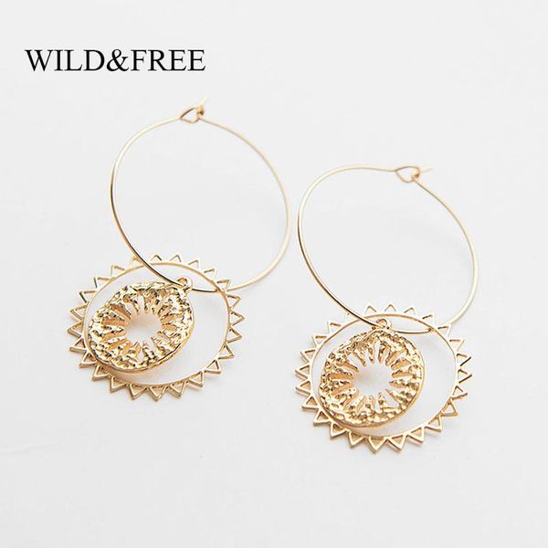 wild&gold circle hoop earrings unique hollow sun shape big hoops earring for women girls fashion jewelry, Golden;silver
wild&gold circle hoop earrings unique hollow sun shape big hoops earring for women girls fashion jewelry, Golden;silver
