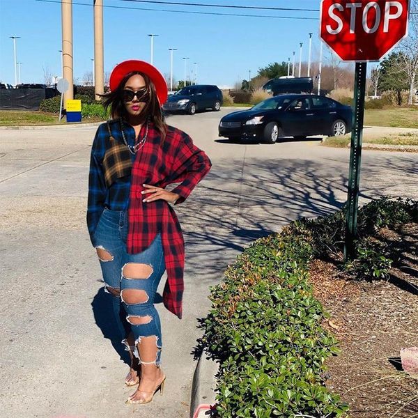 tnnaoff irregular plaid patchwork shirts for women fashion elegant blouse long sleeve button up night club clothing, White
tnnaoff irregular plaid patchwork shirts for women fashion elegant blouse long sleeve button up night club clothing, White